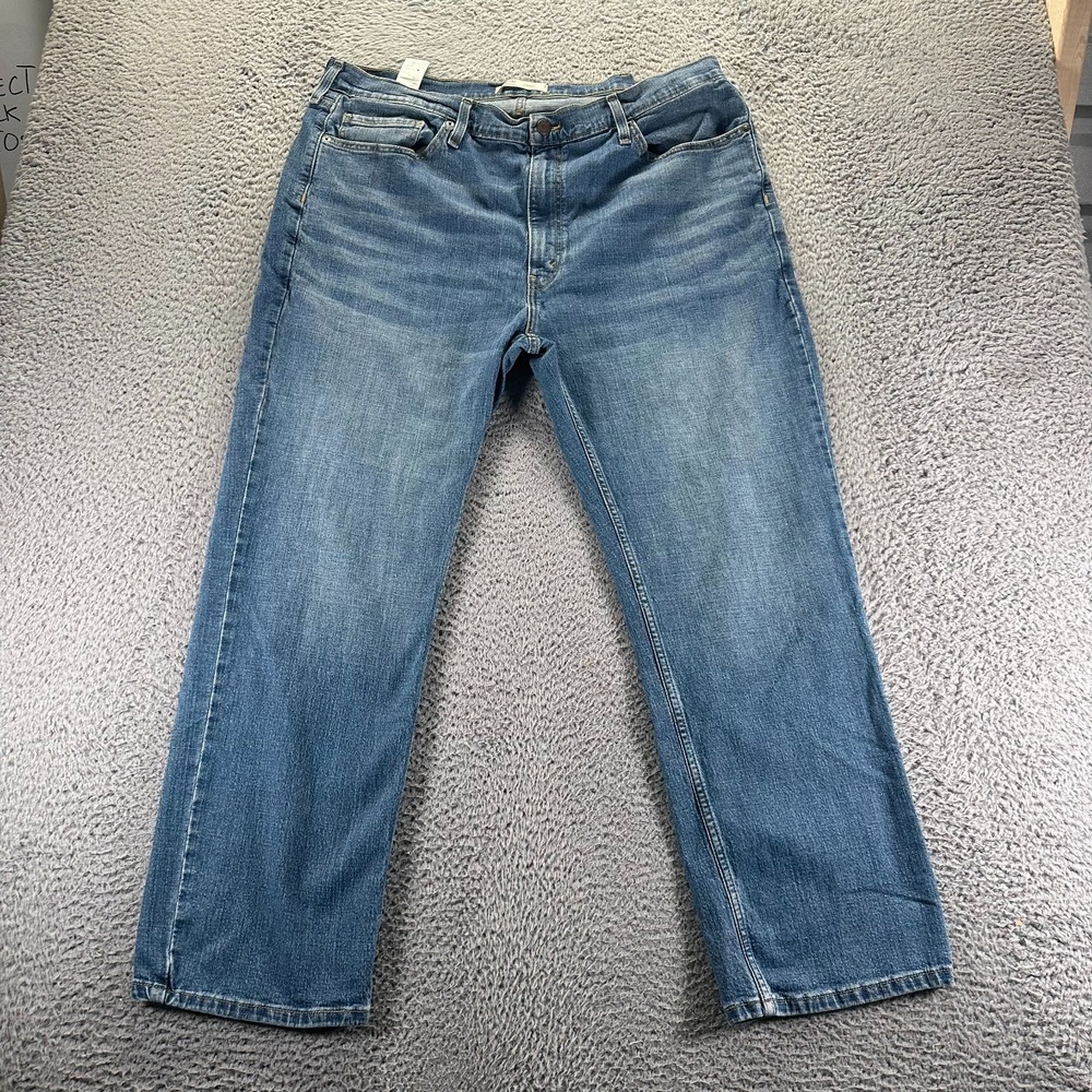 Signature By Levi's Jeans Mens 40x30 Blue Cotton Denim Straight Stretch Workwear